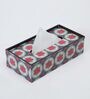 Brown Red Rose Print MDF Tissue Holder