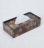 Brown Window Print MDF Tissue Holder