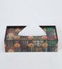 Brown Window Print MDF Tissue Holder