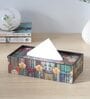 Brown Window Print MDF Tissue Holder