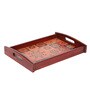 Brown Wood indian ethnic Print Tray