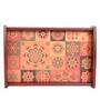 Brown Wood indian ethnic Print Tray