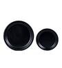 Classic 18 Pcs Black Melamine Dinnerware Set