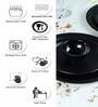 Classic 18 Pcs Black Melamine Dinnerware Set