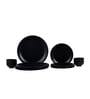Classic 18 Pcs Black Melamine Dinnerware Set
