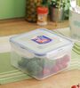 Classic 1.2 Litres Transparent Plastic Airtight Food Storage Container With Leak Proof Lid