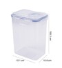 Classic 1.8 Litres Transparent Plastic Airtight Food Storage Container With Leak Proof Flip Lid