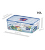 Classic 1 Litre Transparent Plastic Airtight Food Storage Container With Leak Proof Lid