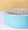 Classic 800ml Blue Ceramic Serving Bowl with Lid