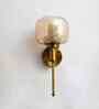 Classic Amber Square Brass Wall Sconce