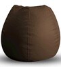 Classic XXL Bean Bag with Beans in Brown Colour