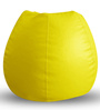 Classic XXL Bean Bag with Beans in Yellow Colour