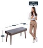 Classic Sheesham Wood Bench in Walnut Finish