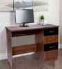 Classic Black And Walnut Dual Tone Workstation Desk