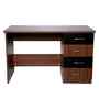 Classic Black And Walnut Dual Tone Workstation Desk