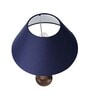 Classic Black Twister Table Lamp With Blue Shade