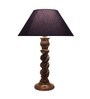 Classic Black Twister Table Lamp With Blue Shade