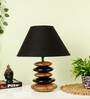 Brown Color Wooden Stone Handmade Table Lamp Base