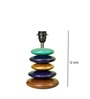 Beige Handpainted Shade Wooden Stone Handmade Multicolor Table Lamp