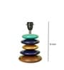 Black Shade Wooden Stone Handmade Multicolor Table Lamp