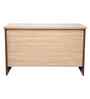 Classic Brown And Oak Dual Tone Workstation Desk With Storage