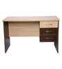 Classic Brown And Oak Dual Tone Workstation Desk With Storage