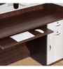 Classic Brown And White Colour Dual Tone Workstation Desk With Storage