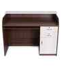 Classic Brown And White Colour Dual Tone Workstation Desk With Storage