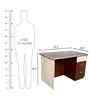 Classic Brown And White Dual Tone Workstation Desk With Textured Veneer Finish