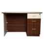 Classic Brown And White Dual Tone Workstation Desk With Textured Veneer Finish