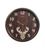 Classic Brown Plastic Wall Clock