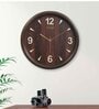 Classic Brown Plastic Wall Clock