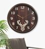 Classic Brown Plastic Wall Clock