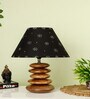 Brown Color Wooden Stone Handmade Table Lamp Base