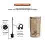 Classic Cane Webbing Sheet Wall Light in Beige Colour