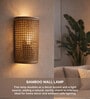Classic Cane Webbing Sheet Wall Light in Beige Colour