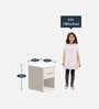 Classic Solid Wood Kids Bedside Table in White Colour