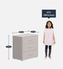 Classic Solid Wood  Chest Of Drawers in Grey Colour