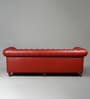Classic Chesterfield Leather 3 Seater Sofa In Red Colour Classic Chesterfield Leather 3 Seater Sofa In Red Colour