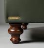 Classic Chesterfield Leather 1 Seater Sofa In Olive Green Colour