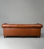 Classic Chesterfield Leather 3 Seater Sofa In Cognac Colour