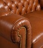 Classic Chesterfield Leather 2 Seater Sofa In Cognac Colour