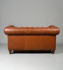 Classic Chesterfield Leather 2 Seater Sofa In Cognac Colour