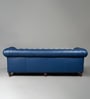 Classic Chesterfield Leather 3 Seater Sofa In Blue Colour