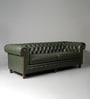 Classic Chesterfield Leather 3 Seater Sofa In Olive Green Colour Classic Chesterfield Leather 3 Seater Sofa In Olive Green Colour