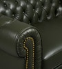 Classic Chesterfield Leather 2 Seater Sofa In Olive Green Colour