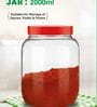 Classic Collection 2 Ltr Round Shape Glass Storage Jar with Plastic Lid
