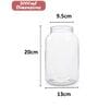 Classic Collection 2 Ltr Round Shape Glass Storage Jar with Plastic Lid