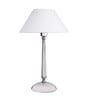 Classic Cubist Chrome Lamp With White Cone Shade