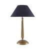 Classic Cubist Gold Brushed Lamp with Black Shade